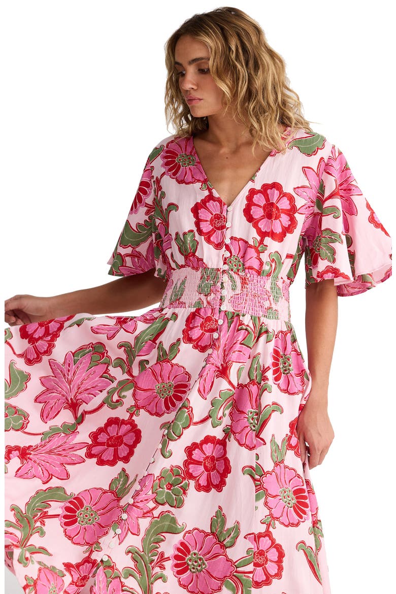 Harlow Smocked Waist Maxi Dress, Alternate, color, PINK IBIZA