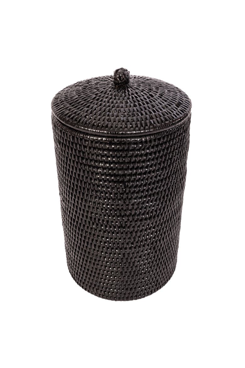 Artifacts Rattan Double Toilet Roll Holder, Alternate, color, Tudor Black