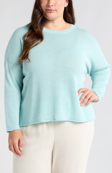 Organic Linen & Organic Cotton Sweater (Plus)