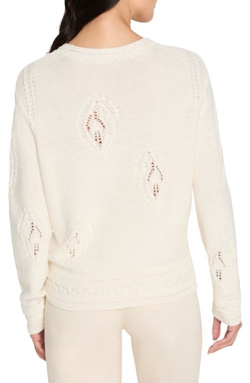 Nic + Zoe Nic+zoe Paisley Dot Cotton Sweater In White