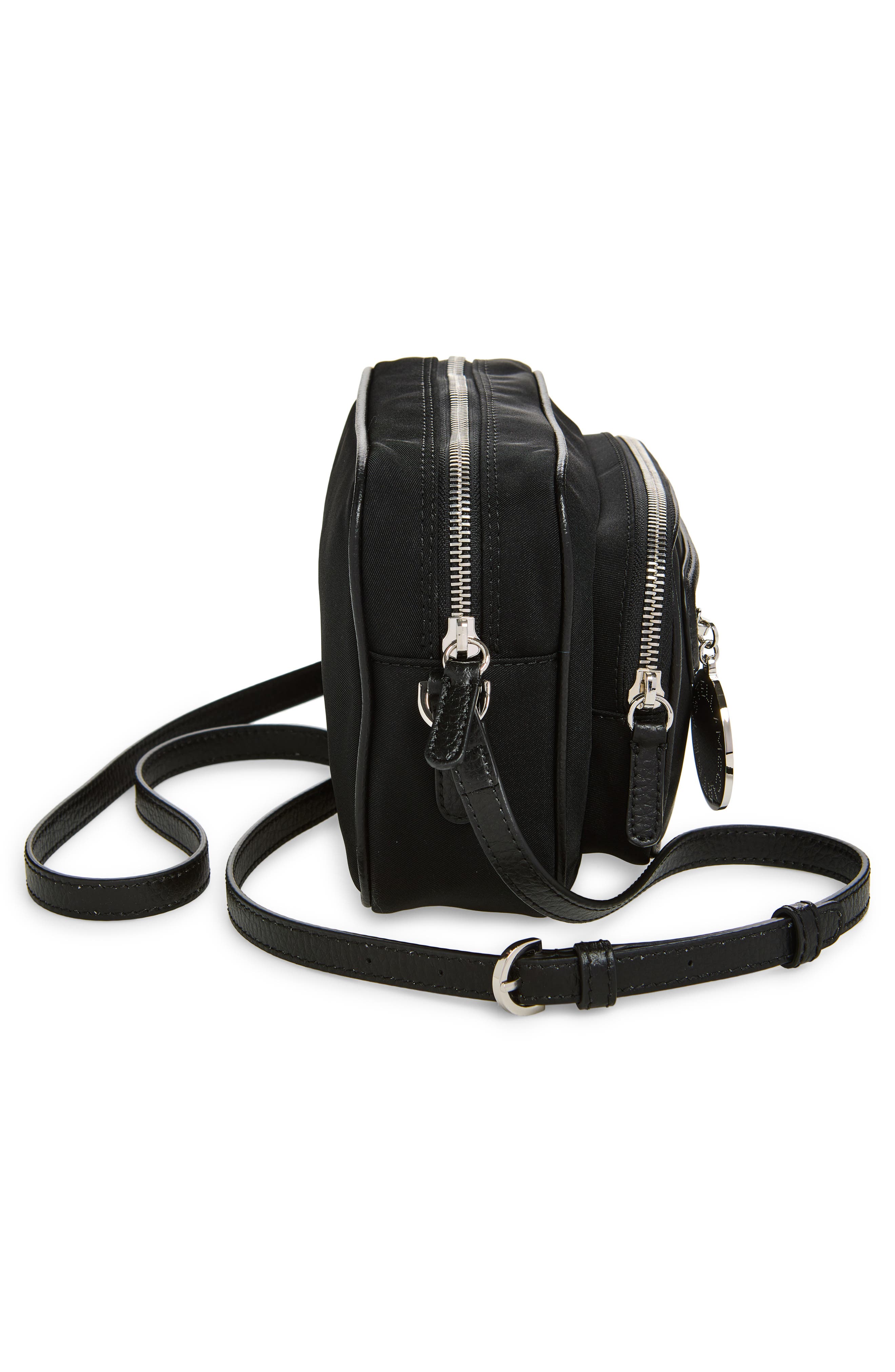 Stella McCartney Dartmoor Nylon Crossbody Bag, Alternate, color, Ultra Black