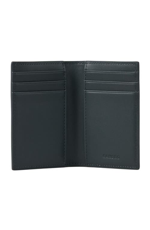 Sandro Reconstituted Leather Leather Wallet In Gray