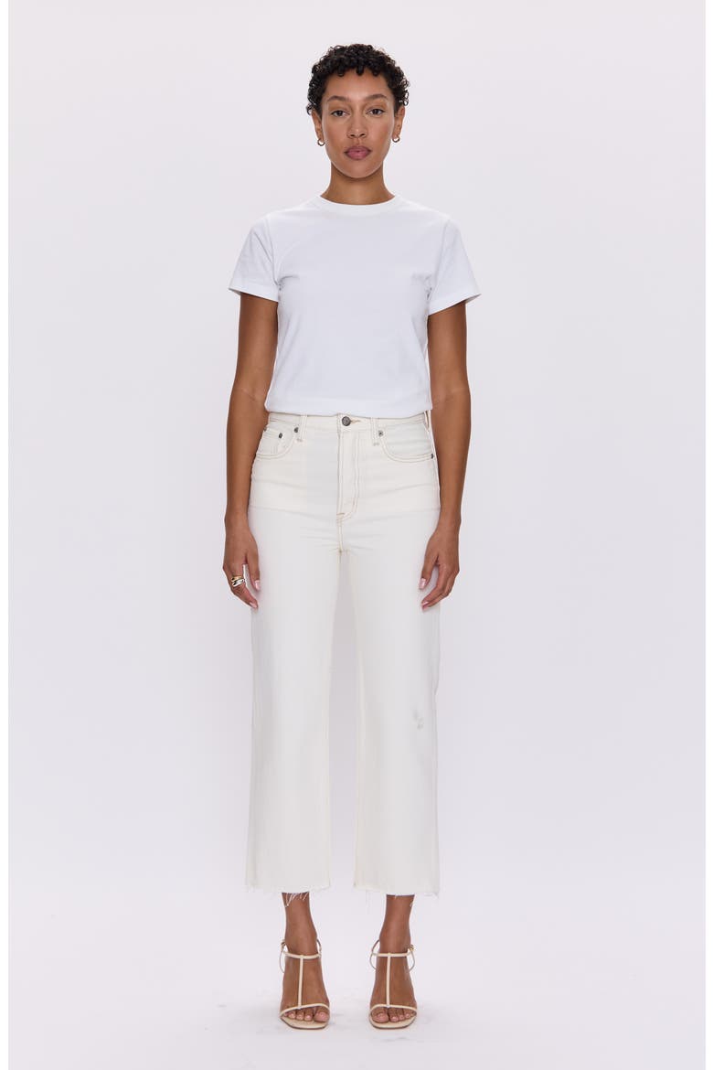 Cassie High Waist Crop Straight Leg Jeans, Alternate, color, ECRU VINTAGE