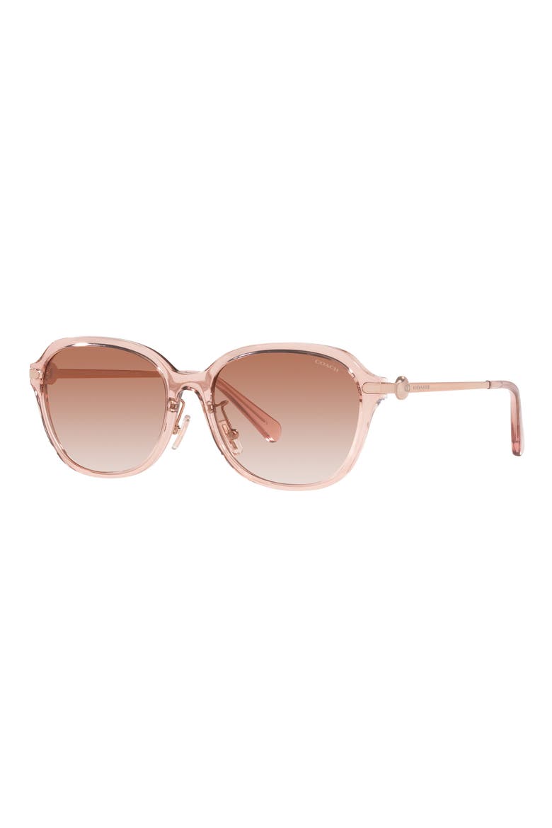 56mm Gradient Square Sunglasses, Alternate, color, PINK / PINK GRADIENT