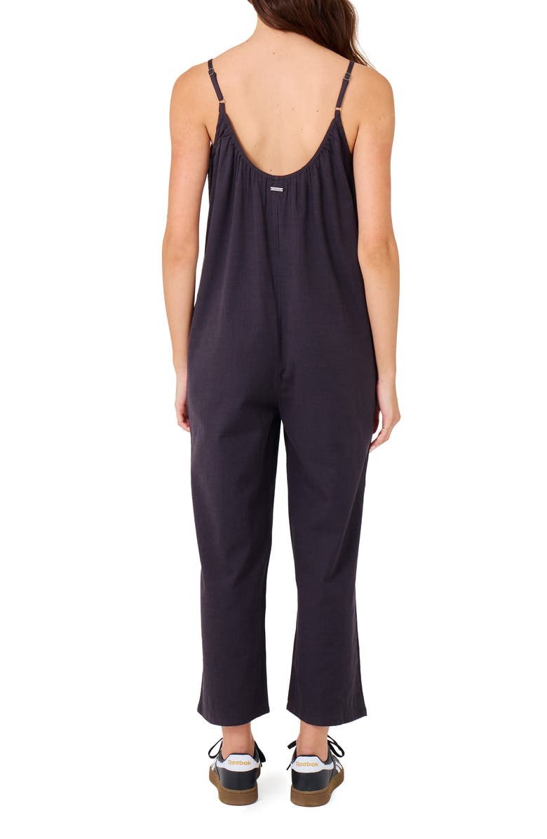Hurley New Heights Jumpsuit, Alternate, color, Off Black