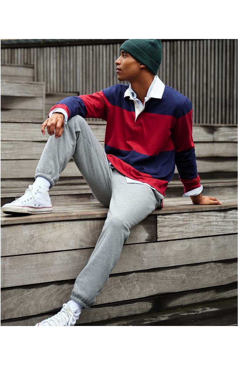 Lands' End Serious Sweats High Pile Lined Pant, Alternate, color, Pewter Heather