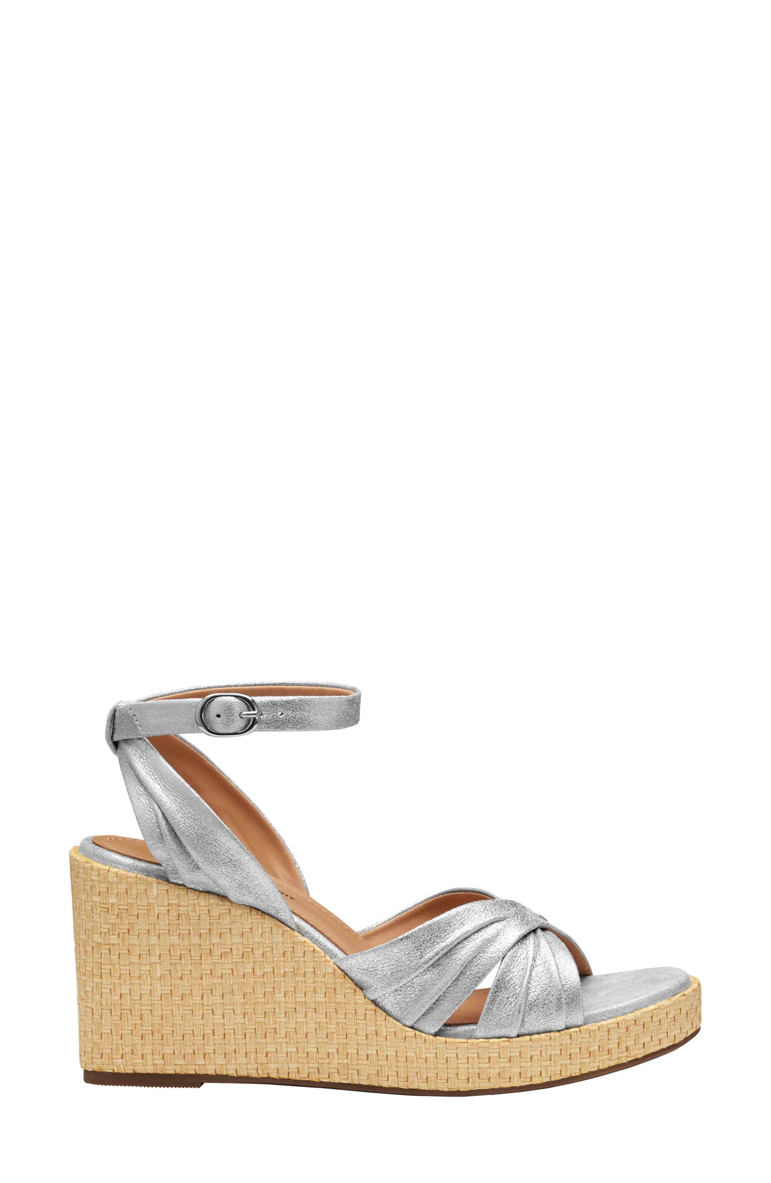Marcia Platform Wedge Sandal, Alternate, color, SILVER METALLIC KID