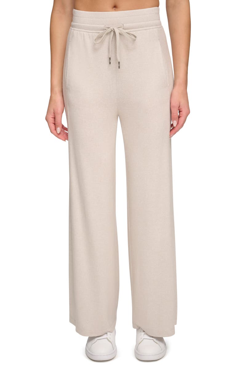 Andrew Marc Sport Hacci Wide Leg Drawstring Pants, Main, color, Twine