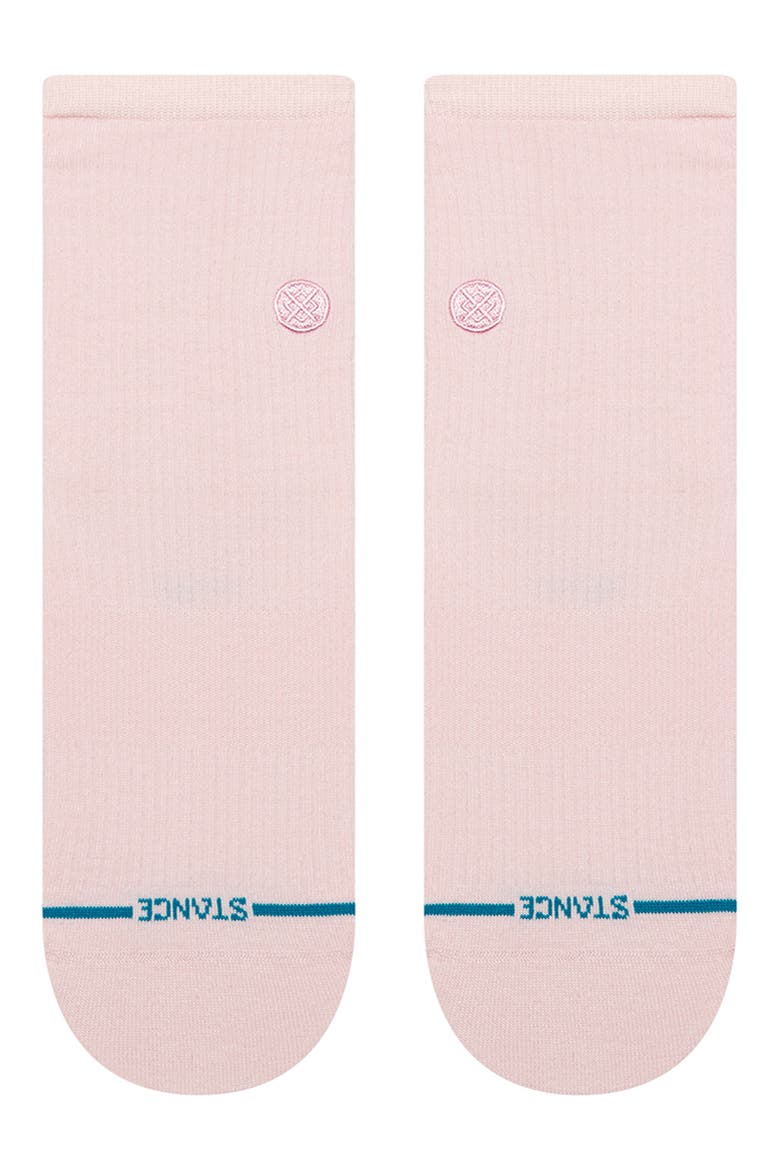 Fine Rib Quarter Socks, Alternate, color, PINK