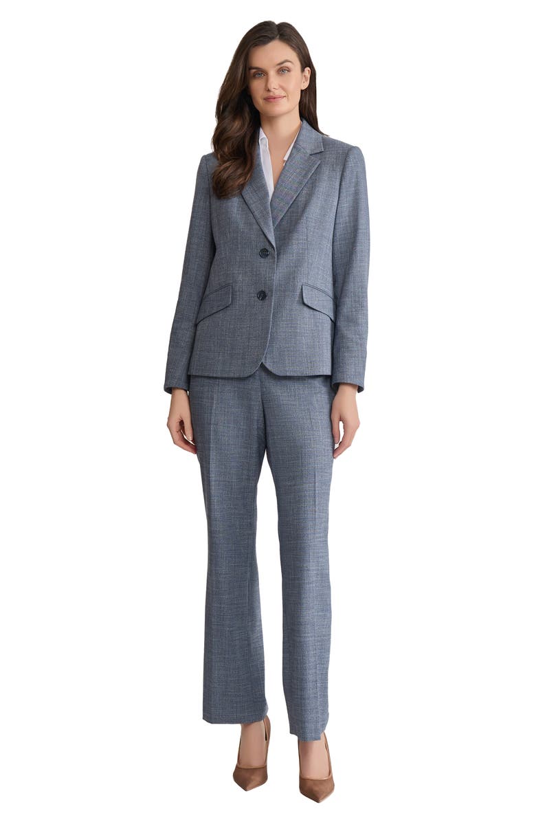 Jones New York Two-Button Blazer, Alternate, color, Mid Indigo