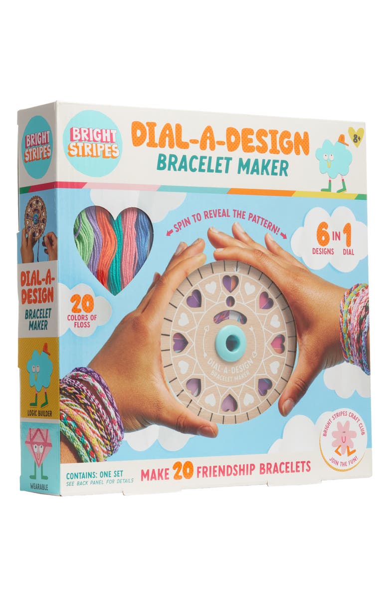 BRIGHT STRIPES Dial-a-Design Friendship Bracelet Maker, Alternate, color, Multi