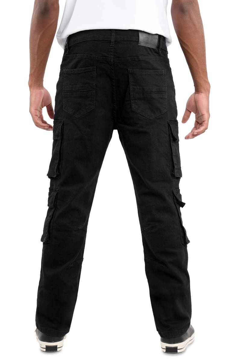 XRAY Straight Fit Cargo Jeans, Alternate, color, Jet Black