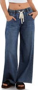 HINT OF BLU Elastic Waist Wide Leg Jeans