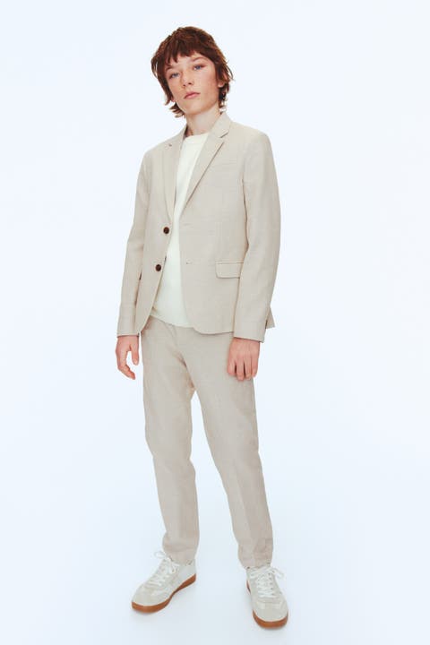 Linen-blend suit