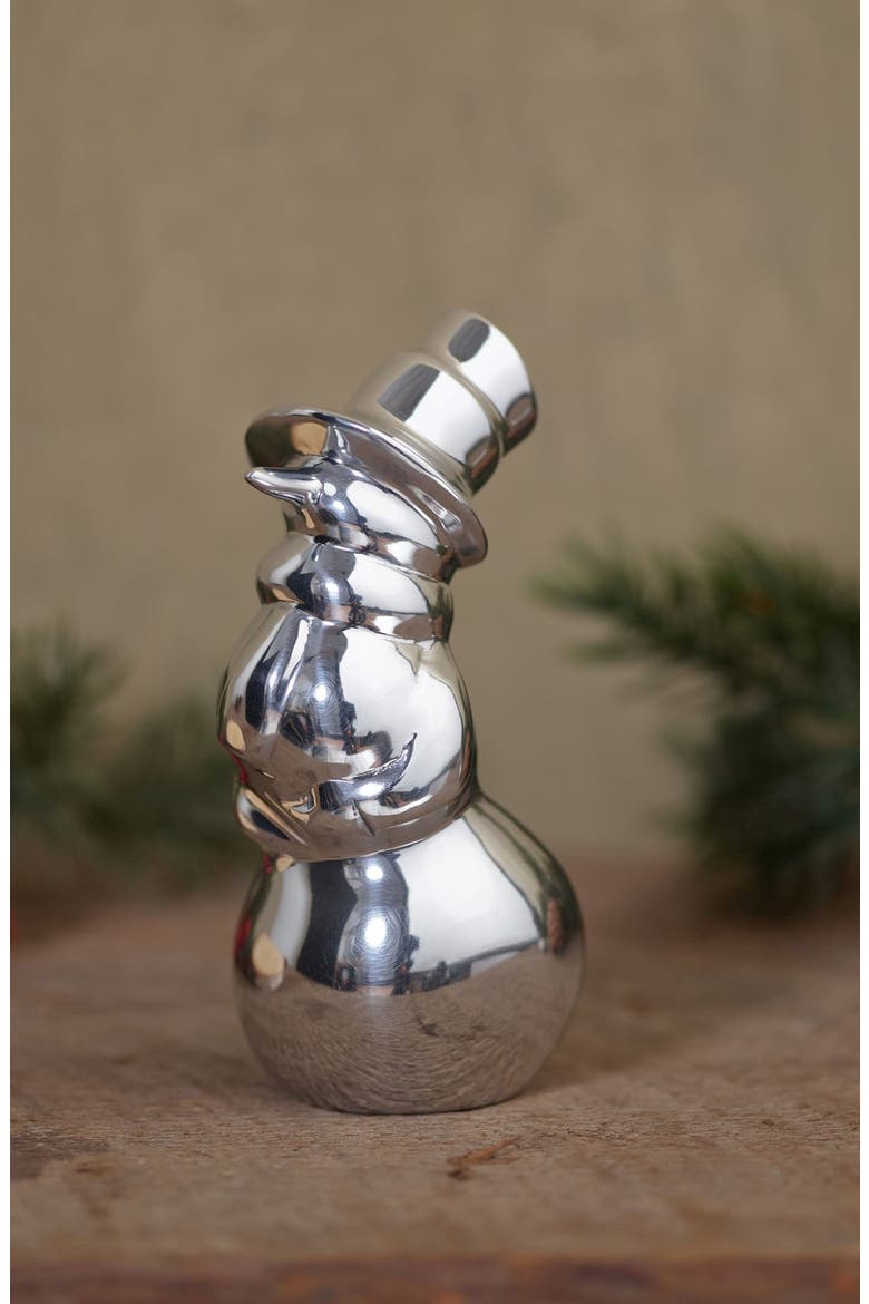 Mini Snowman Figurine, Alternate, color, WHITE