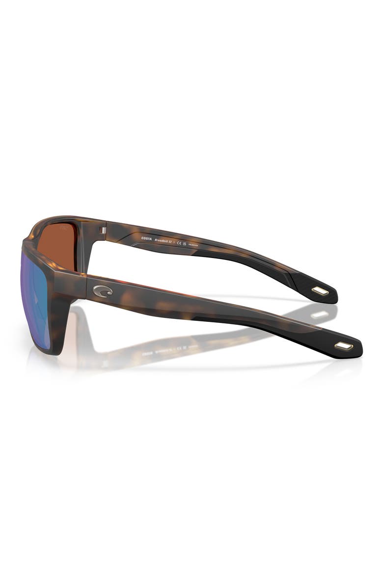 Broadbill II 58mm Polarized Rectangular Sunglasses, Alternate, color, MATTE TORTOISE/ GREEN