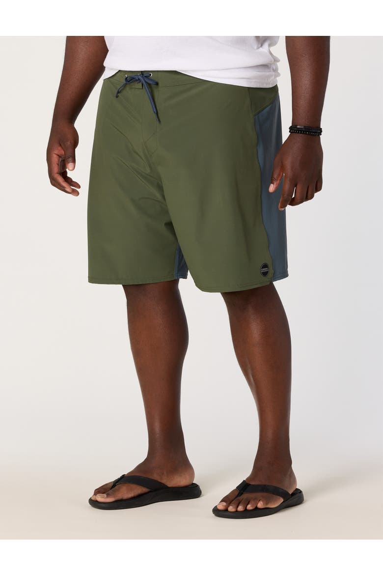 Big & Tall Hyperfreak TRVLR Tech Enduro Board Shorts, Main, color, DARK OLIVE