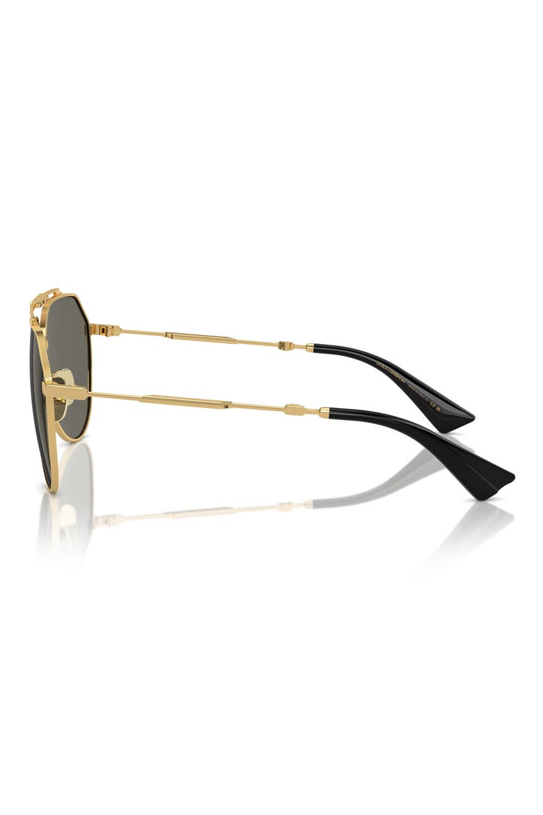 60mm Pilot Sunglasses, Alternate, color, GREY