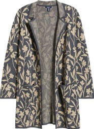 Hatley Floral Vines Jacquard Open Front Cardigan