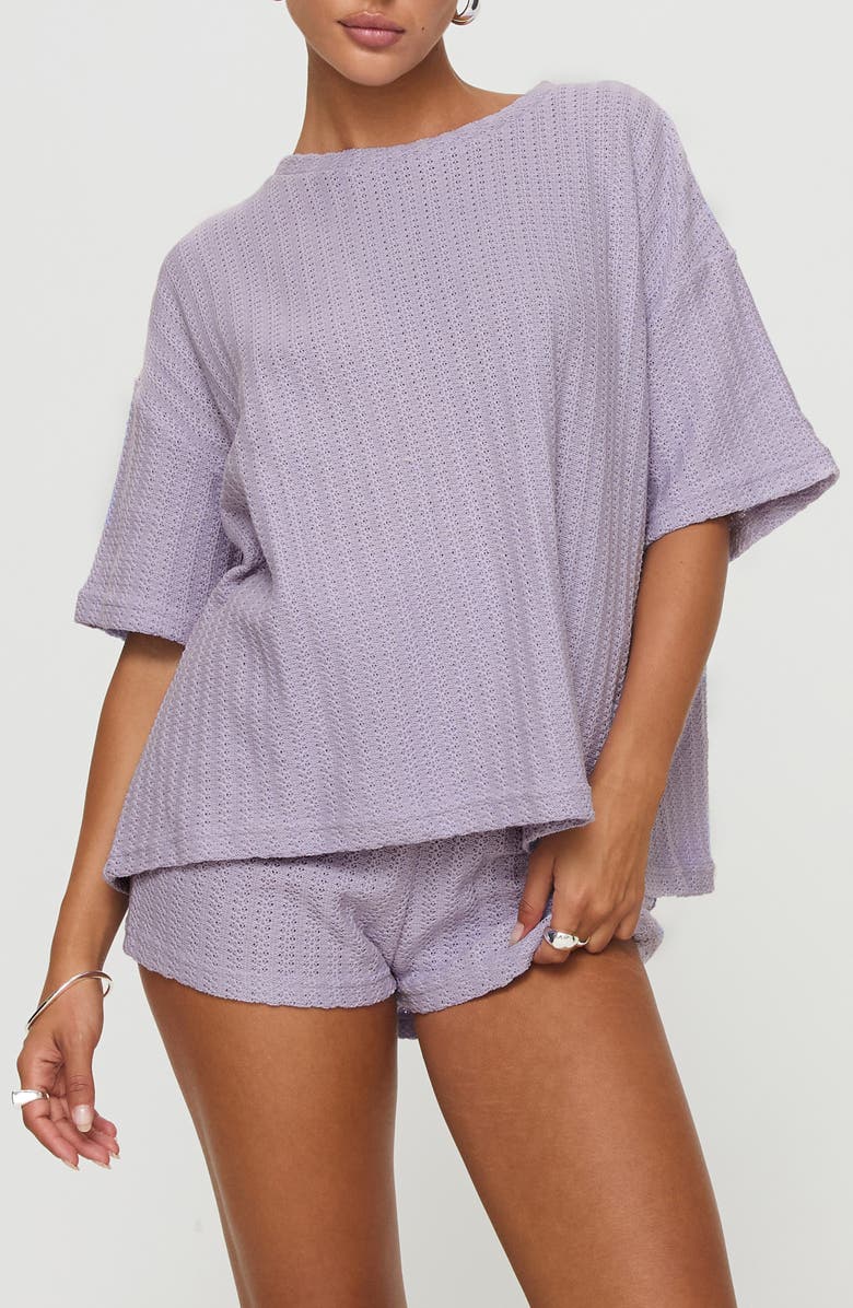 Princess Polly Cammie Oversize T-Shirt & Shorts Set, Main, color, 