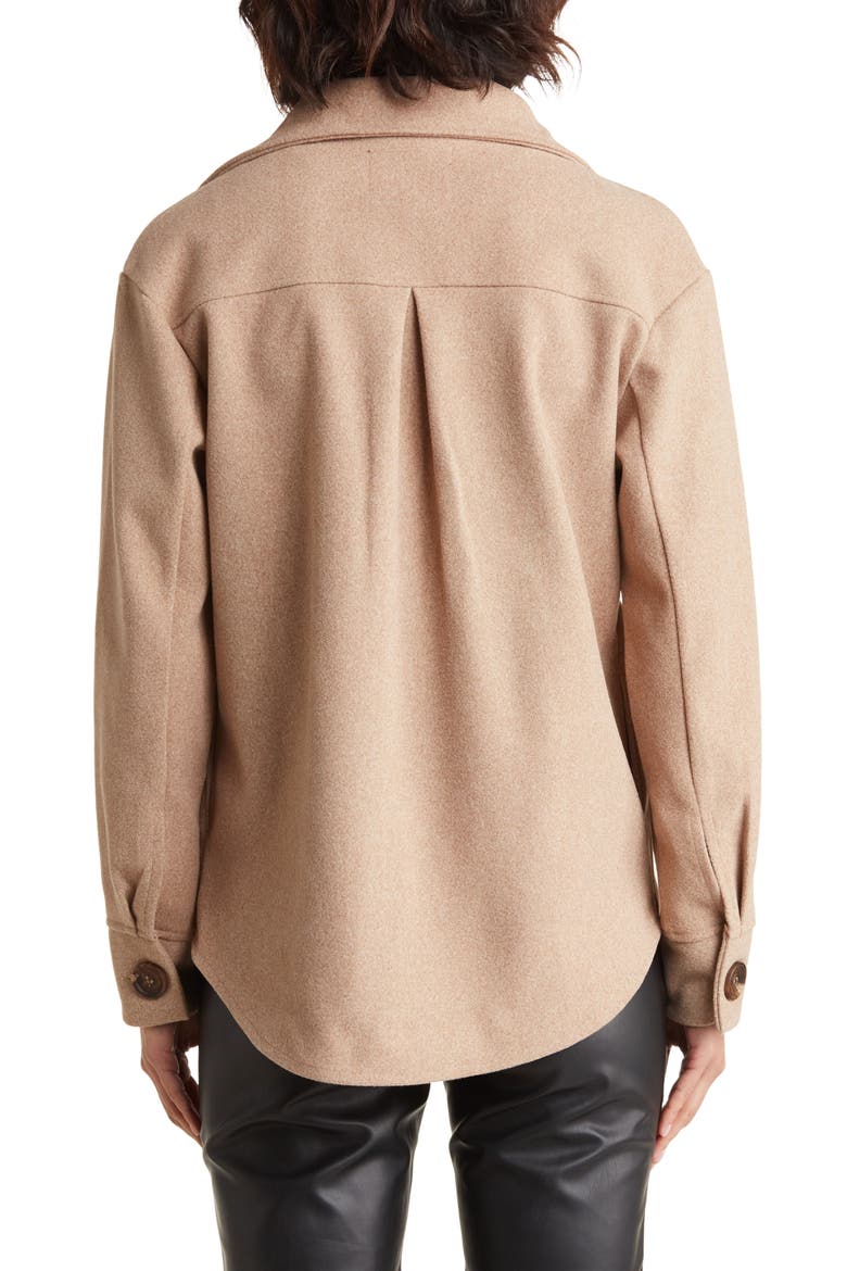 Faux Wool Shacket, Alternate, color, CAMEL