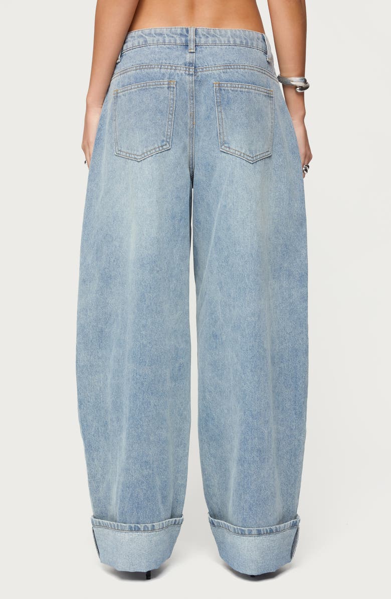 EDIKTED Kella Low Rise Extra Oversize Jeans, Alternate, color, Blue-Vintage-Washed