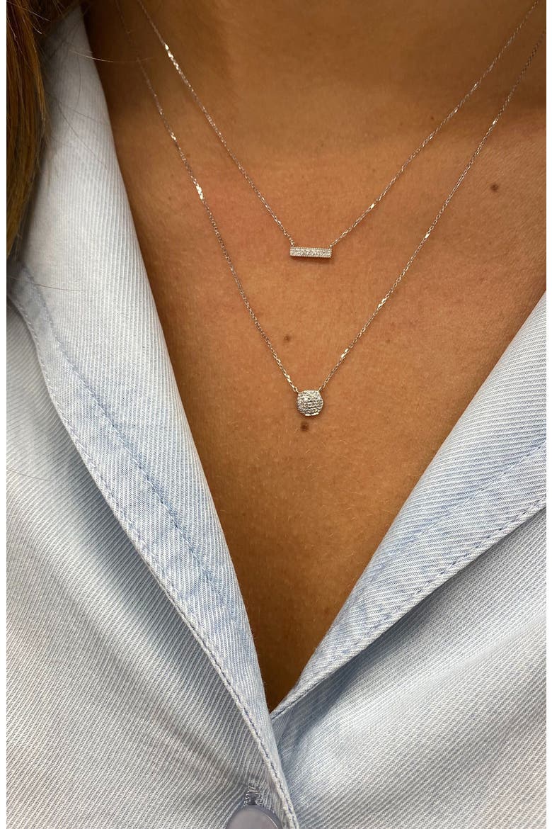Lauren Joy Diamond Disc Pendant Necklace, Alternate, color, WHITE GOLD