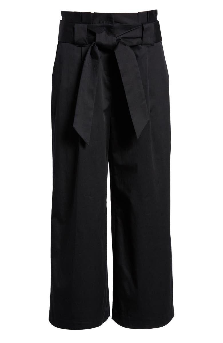 Halogen<sup>®</sup> Paperbag Waist Belted Wide Leg Crop Pants, Alternate, color, 