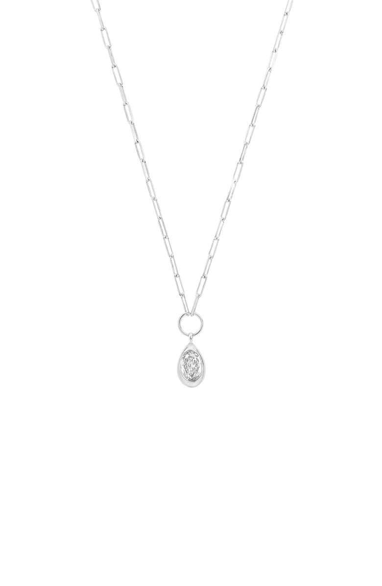Bearfruit Jewelry Claudia Dainty Pendant Necklace Trendy Minimalist, Main, color, Silver