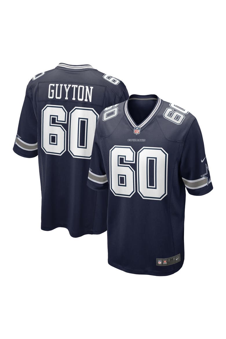 Men's Nike Tyler Guyton Navy Dallas Cowboys  Player Game Jersey, Main, color, Navy