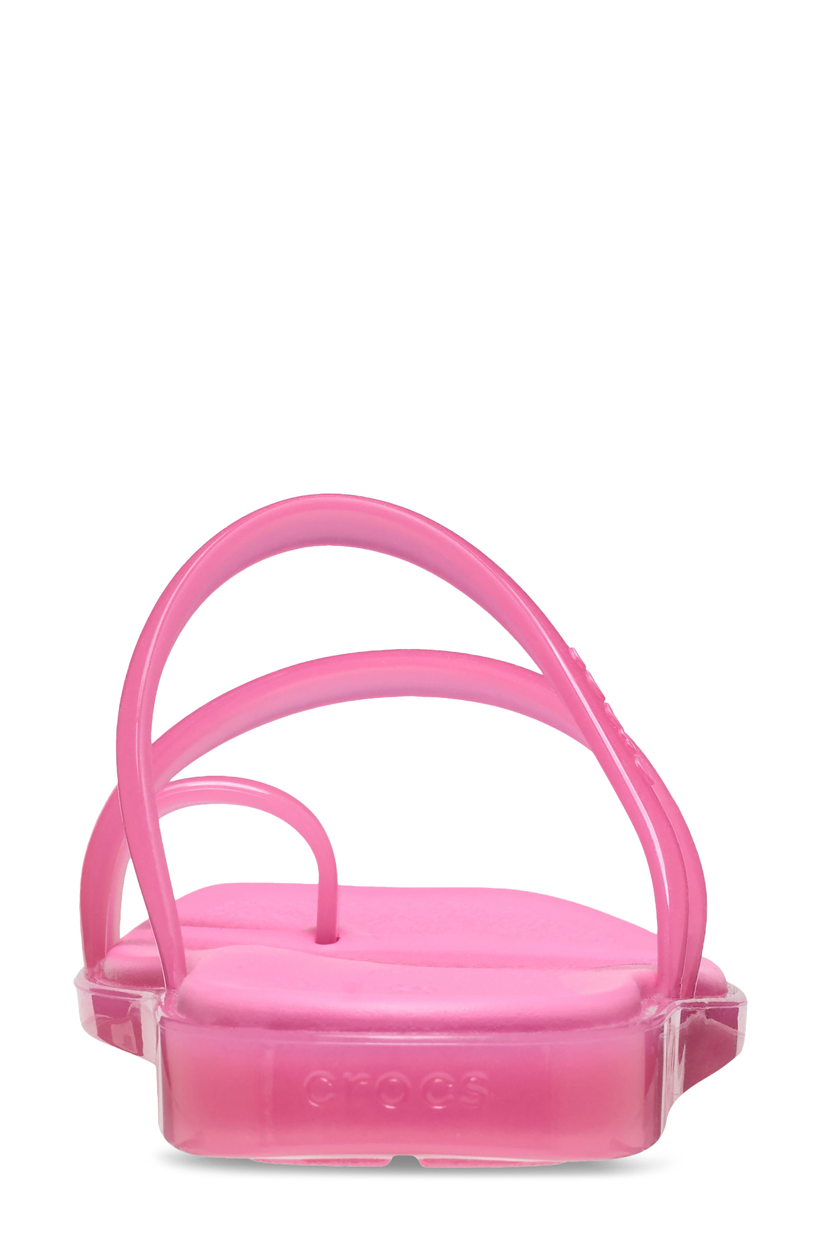CROCS Miami Jelly Toe Loop Sandal, Alternate, color, Pink Lemonade Jelly