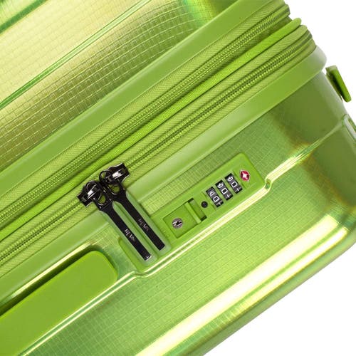 Heys America Astro Iridescent 26" Medium Check In Spinner Luggage In Green