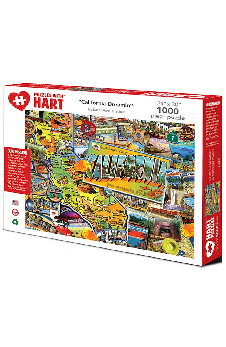 Hart Puzzles California Dreamin, 24 Inch  x 30 Inch 1000 Piece Puzzle, Main, color, Multicolored