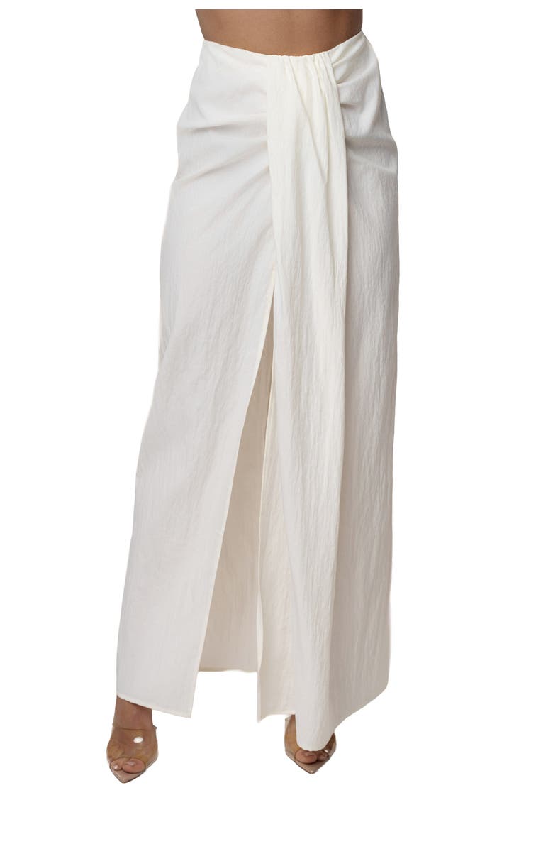 JLUXLABEL Flowing Elegance Maxi Skirt, Main, color, Ivory