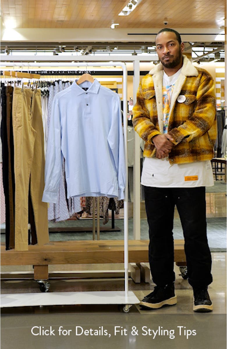 Jacquard Luxe Long Sleeve Polo, sales video thumbnail