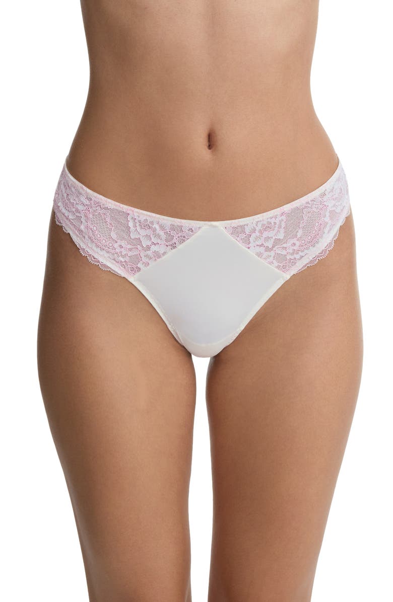 Skarlett Blue Minx Thong, Main, color, Whipped Cream/ Lilac Pink