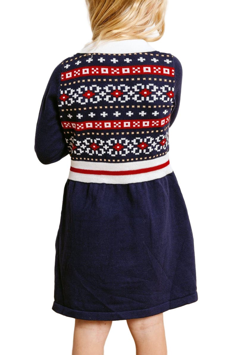 Hope & Henry Girls' Organic Nordic Sweater Dress, Kids, Alternate, color,