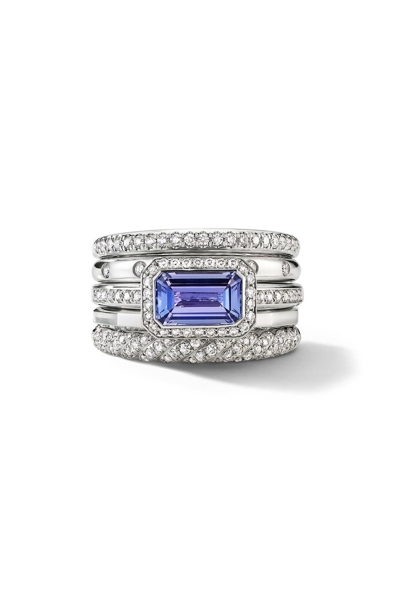 Fine Cable Stack Ring, Main, color, TANZINITE