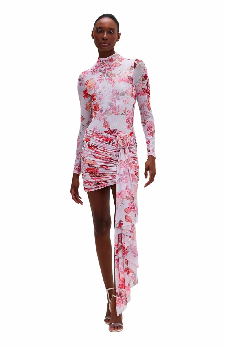 PatBO Floral Haze Stetch Tulle Mini, Main, color, 