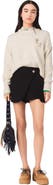 maje Layered-effect suit shorts