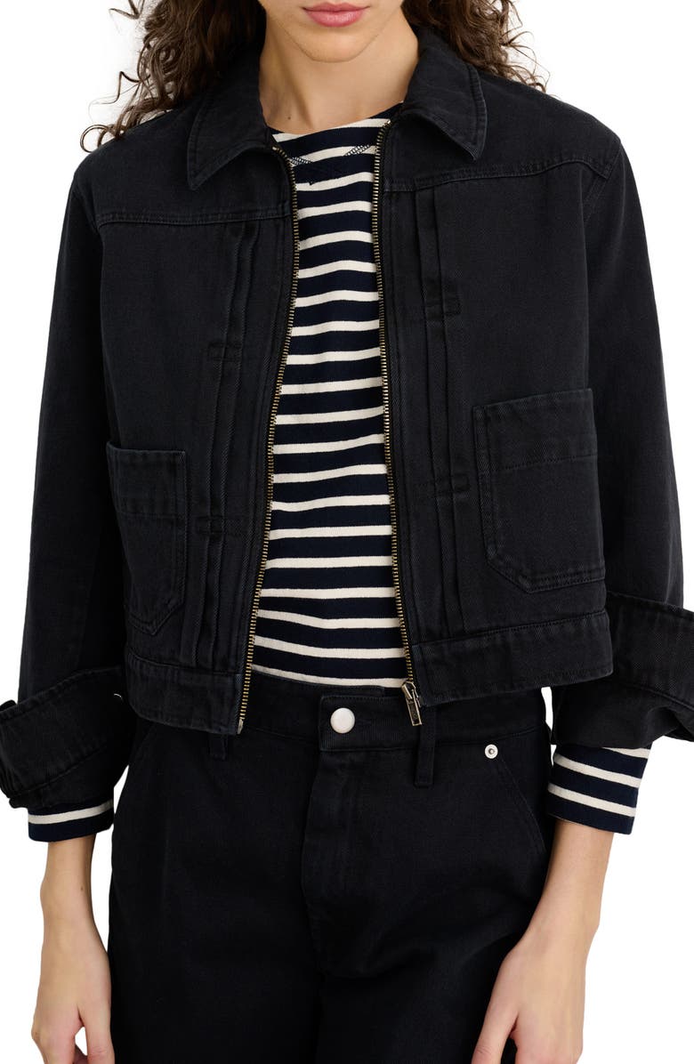 Alex Mill Shrunken Recycled Cotton & Cotton Jacket, Main, color, 