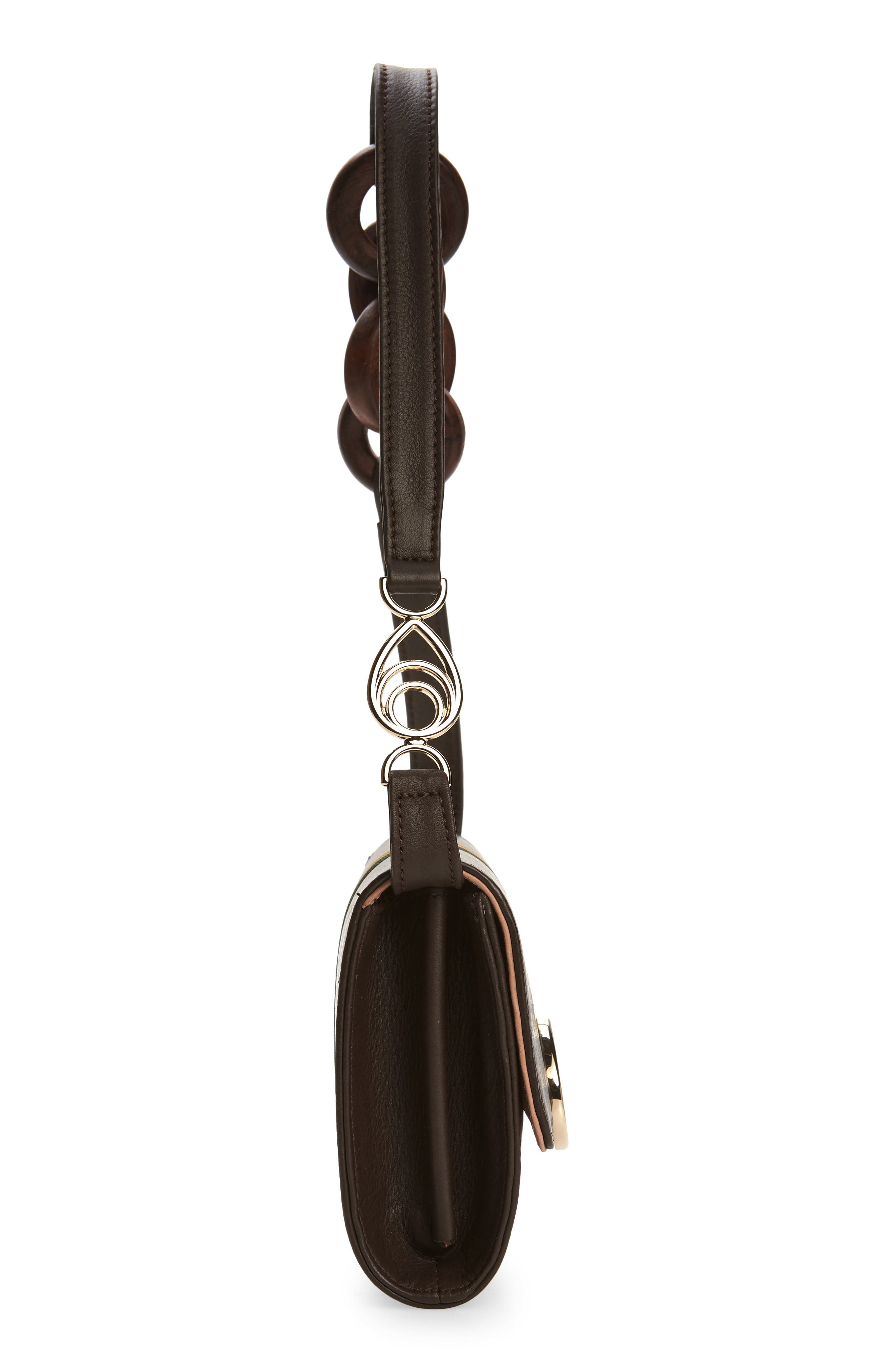 Brother Vellies Lijadu Carved Wood Leather Bag, Alternate, color, 