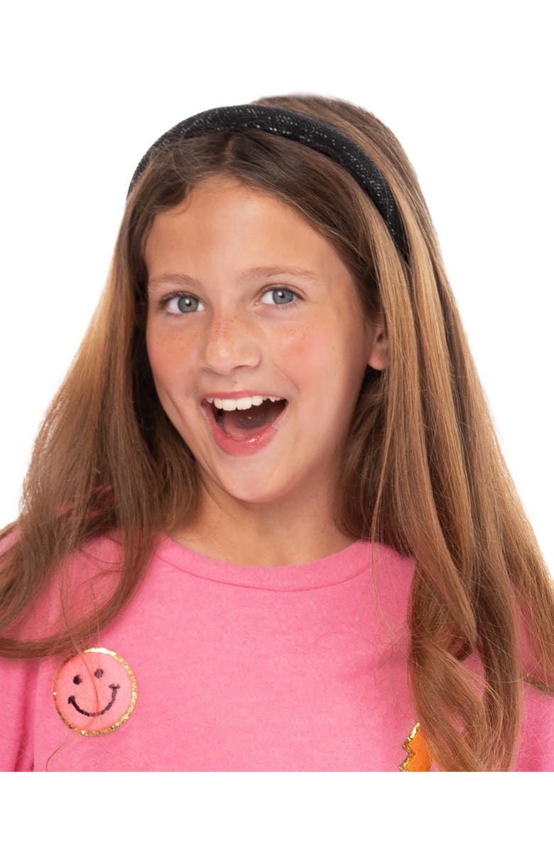 Malibu Sugar 1" crystal puff headband, Alternate, color, Black