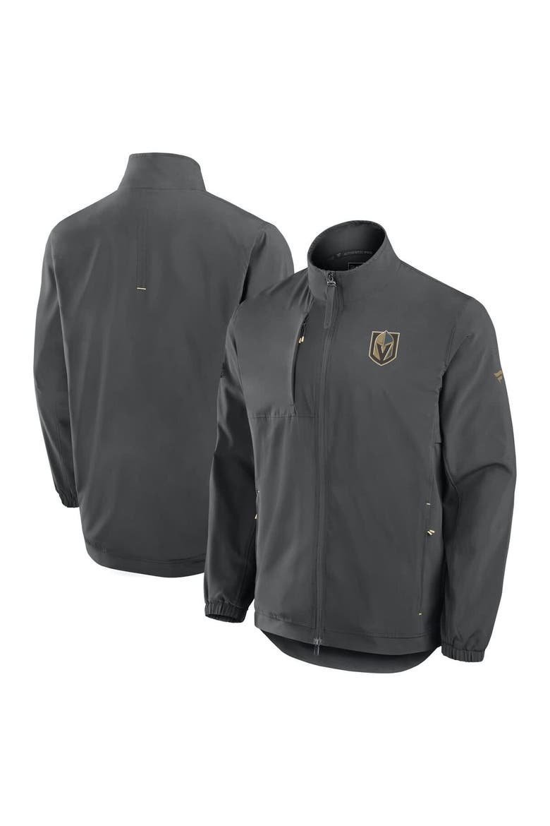 Men's Fanatics  Gray Vegas Golden Knights Authentic Pro Rink Coaches Full-Zip Jacket, Main, color, Gray