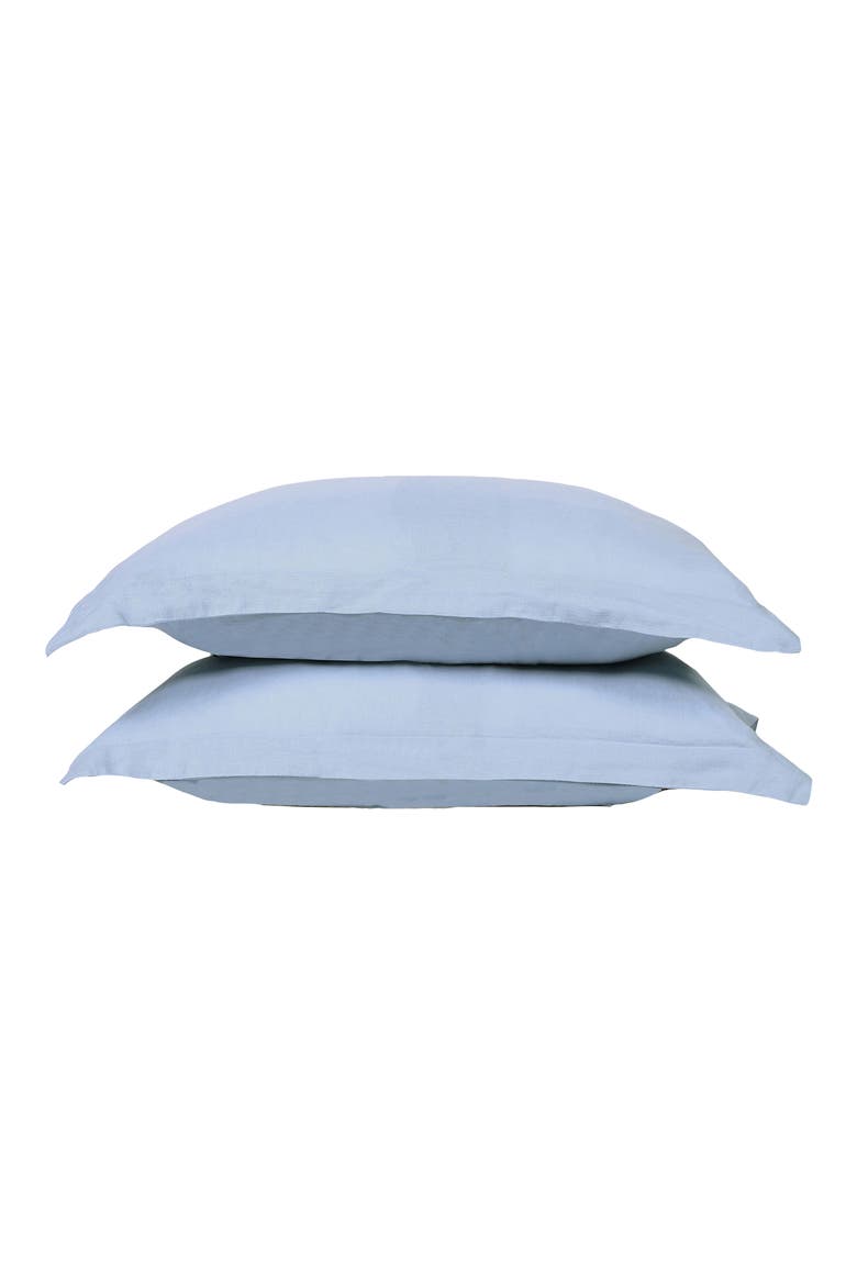 French Linen Set of 2 Shams, Alternate, color, SKY