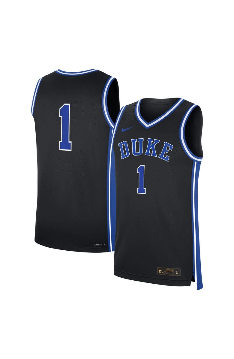 Nike Men
s Nike #1 Black Duke Blue Devils Alternate Replica Jersey, Main, color, Black