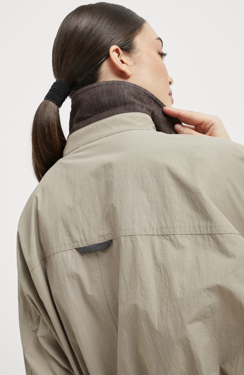 Brunello Cucinelli Trench coat with monili, Alternate, color, Beige