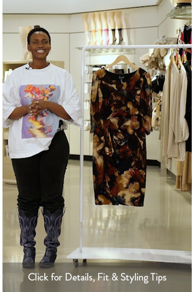 Floral Print Cape Sleeve Minidress video