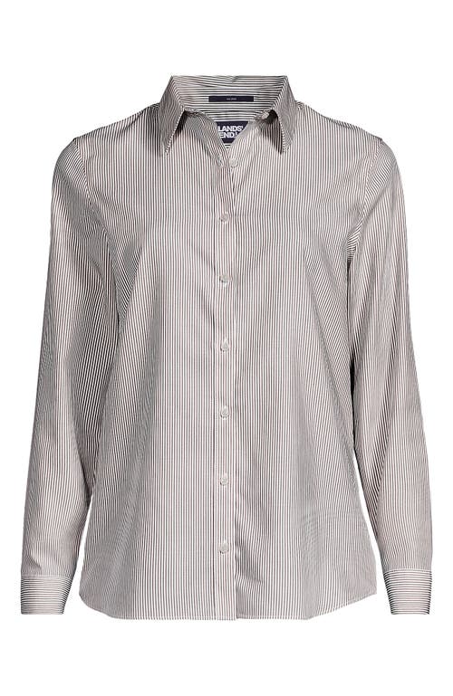 LANDS' END LANDS' END PLUS SIZE NO IRON BUTTON FRONT SHIRT