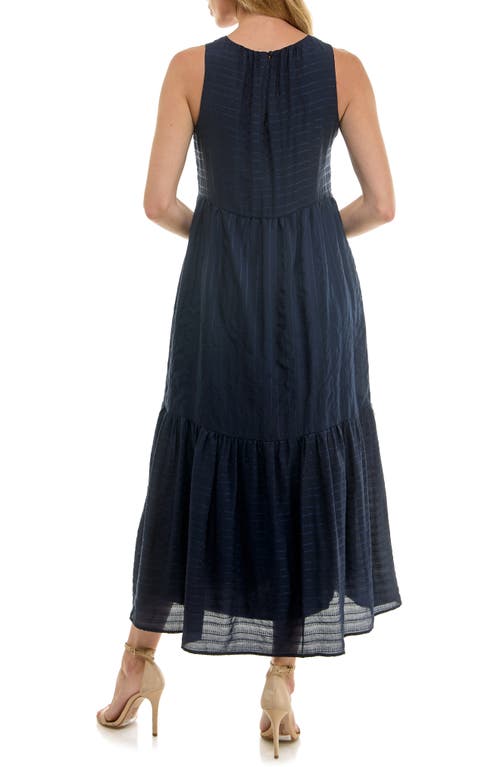 Socialite Tiered Midi Dress In Blue